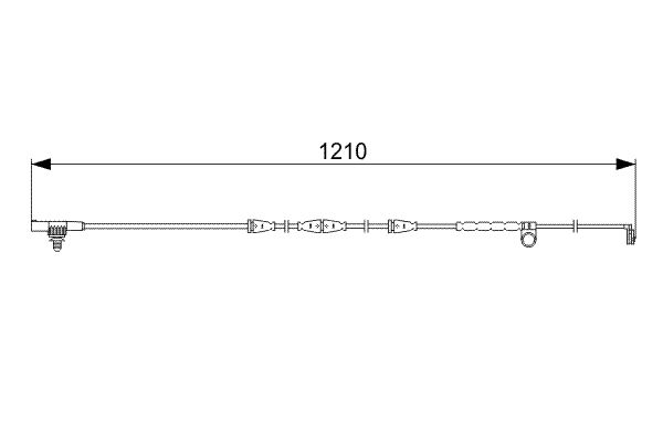 Warning Contact, brake pad wear BOSCH 1 987 473 054