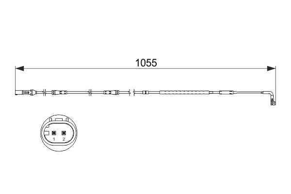 Įspėjimo kontaktas, stabdžių trinkelių susidėvėjimas BOSCH 1 987 473 506