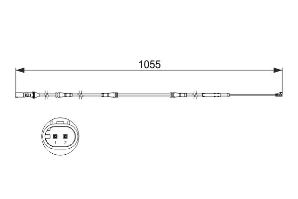 Warning Contact, brake pad wear BOSCH 1 987 473 508