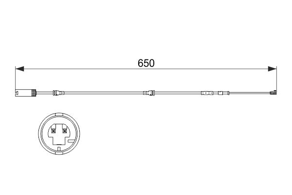 Warning Contact, brake pad wear BOSCH 1 987 473 513