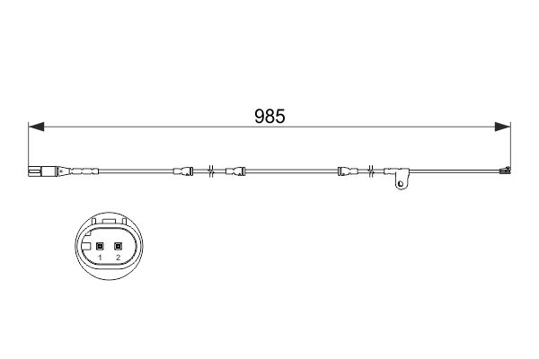 Warning Contact, brake pad wear BOSCH 1 987 473 520