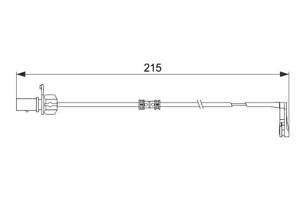 Warning Contact, brake pad wear BOSCH 1 987 474 489