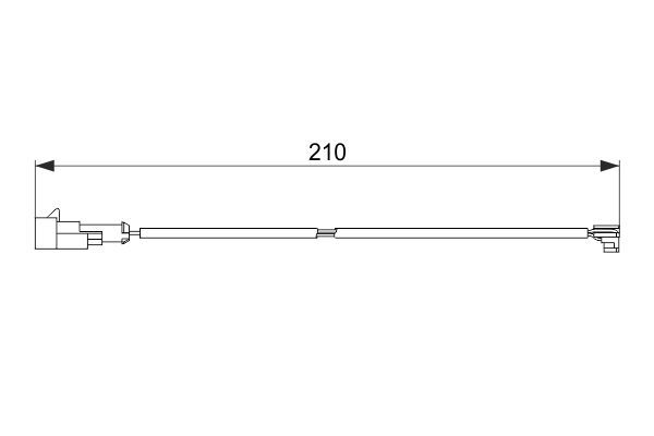 Warning Contact, brake pad wear BOSCH 1987474520