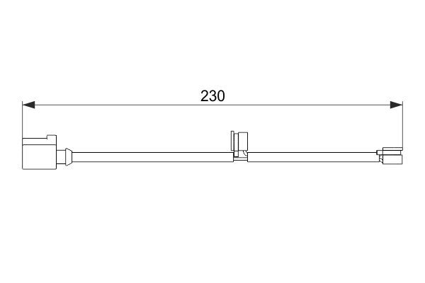 Warning Contact, brake pad wear BOSCH 1987474569