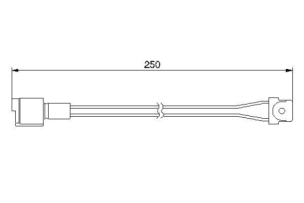 Warning Contact, brake pad wear BOSCH 1 987 474 905