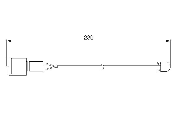 Warning Contact, brake pad wear BOSCH 1 987 474 910