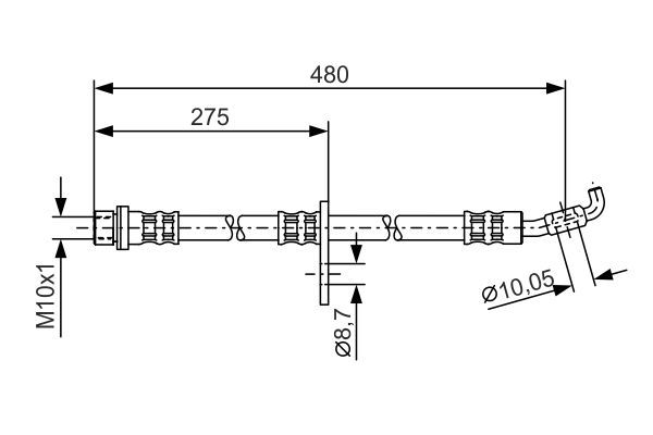 Brake Hose BOSCH 1 987 476 757