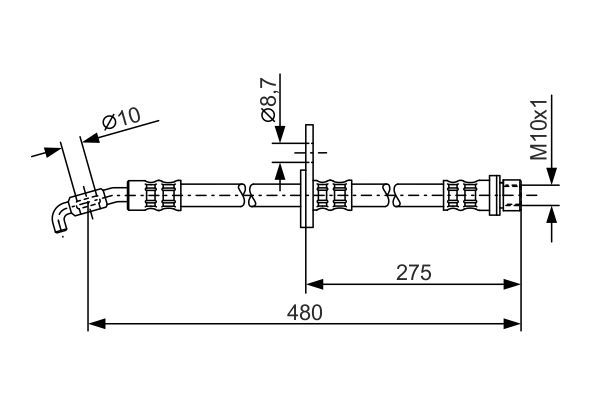 Brake Hose BOSCH 1 987 476 758