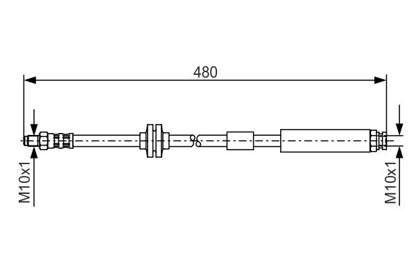 Brake Hose BOSCH 1 987 476 824