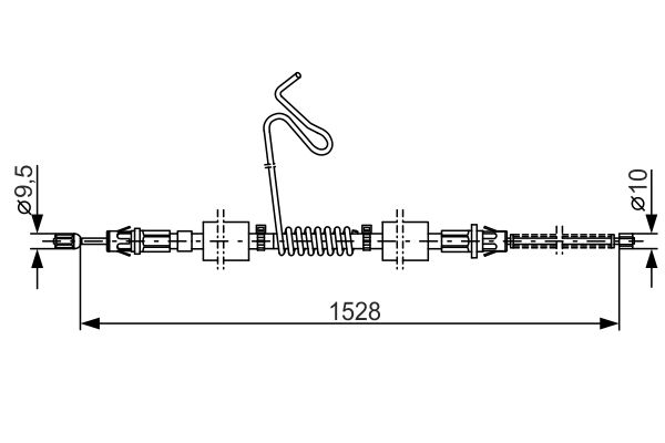 Trosas, stovėjimo stabdys BOSCH 1 987 477 178