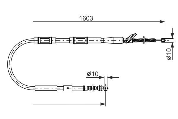 Trosas, stovėjimo stabdys BOSCH 1 987 477 409