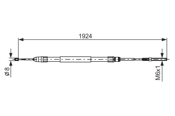 Trosas, stovėjimo stabdys BOSCH 1 987 477 693