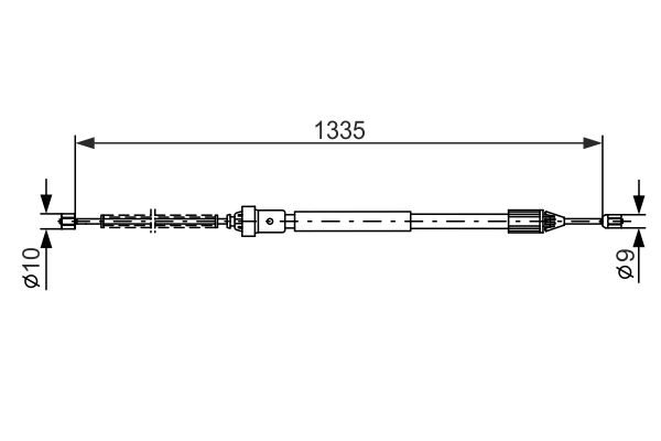 Trosas, stovėjimo stabdys BOSCH 1 987 477 783