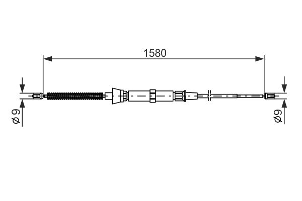 Trosas, stovėjimo stabdys BOSCH 1 987 477 806