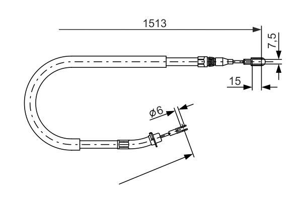 Trosas, stovėjimo stabdys BOSCH 1 987 477 852