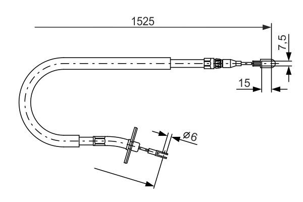 Trosas, stovėjimo stabdys BOSCH 1 987 477 858