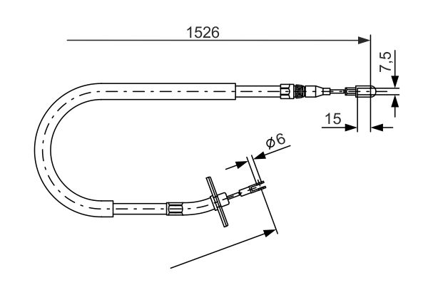 Trosas, stovėjimo stabdys BOSCH 1 987 477 859