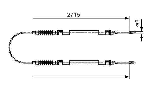 Trosas, stovėjimo stabdys BOSCH 1 987 482 003