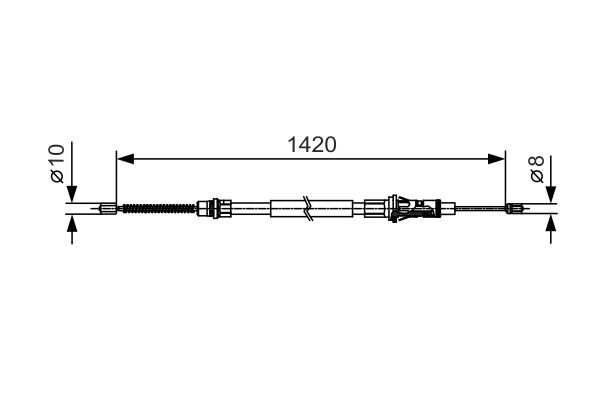 Trosas, stovėjimo stabdys BOSCH 1 987 482 013