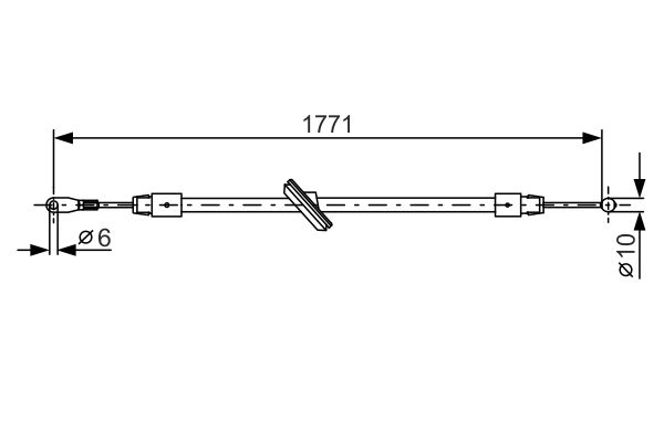 Trosas, stovėjimo stabdys BOSCH 1 987 482 030