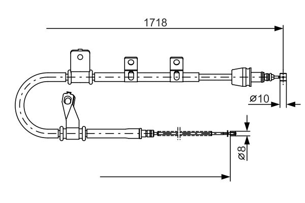 Trosas, stovėjimo stabdys BOSCH 1 987 482 075