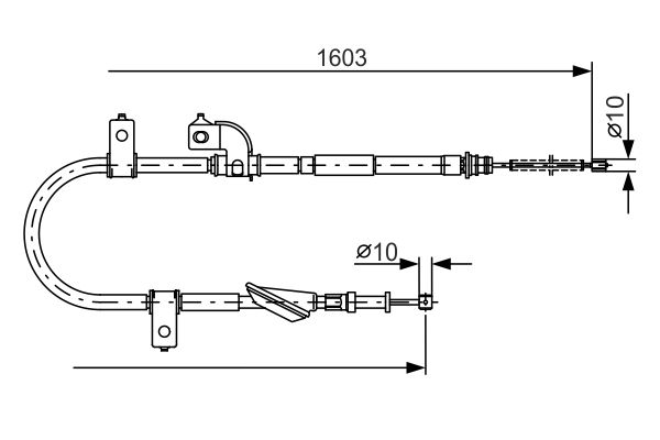 Trosas, stovėjimo stabdys BOSCH 1987482080