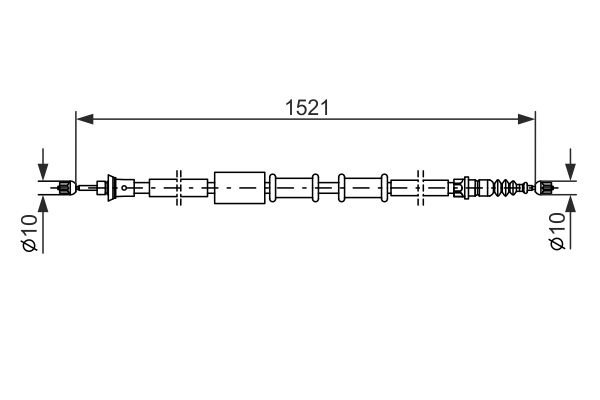 Trosas, stovėjimo stabdys BOSCH 1 987 482 109