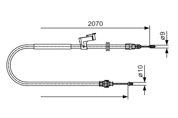 Trosas, stovėjimo stabdys BOSCH 1 987 482 133