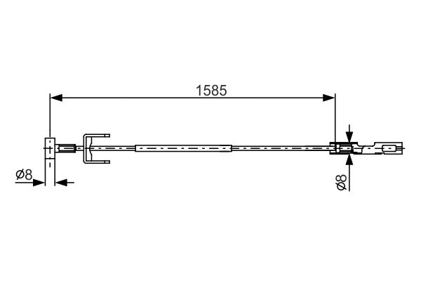 Trosas, stovėjimo stabdys BOSCH 1 987 482 145