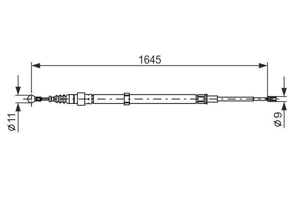 Trosas, stovėjimo stabdys BOSCH 1 987 482 191