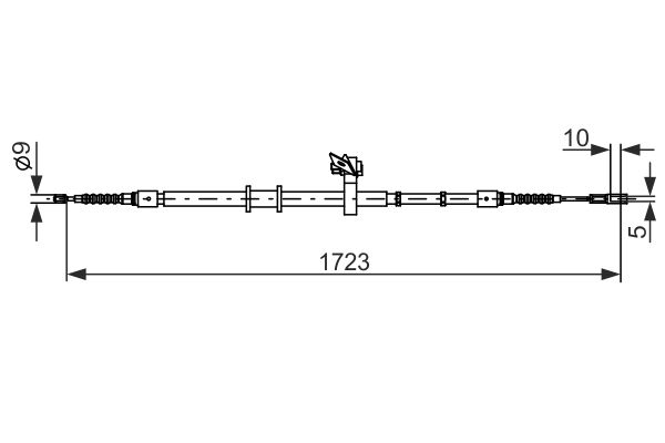 Trosas, stovėjimo stabdys BOSCH 1 987 482 269