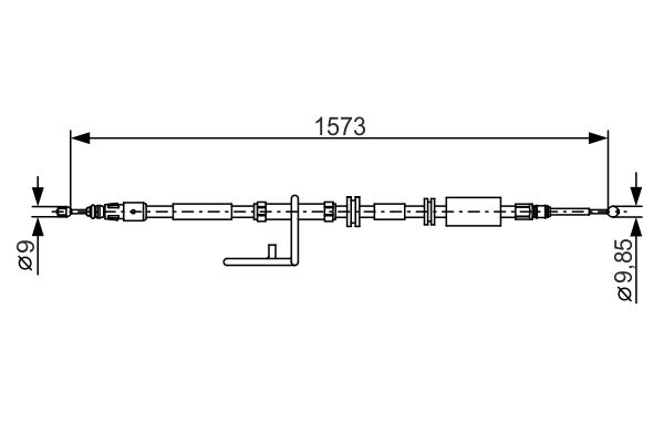 Тросовий привод, стоянкове гальмо BOSCH 1 987 482 313