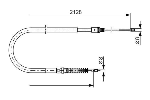 Trosas, stovėjimo stabdys BOSCH 1 987 482 324