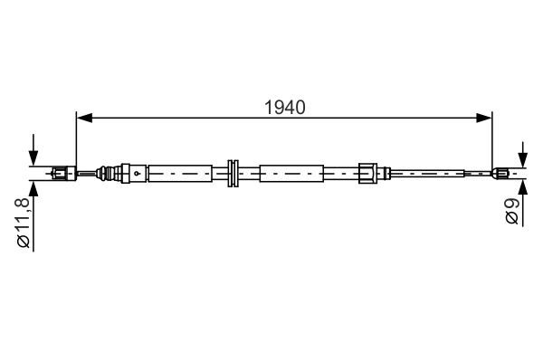 Trosas, stovėjimo stabdys BOSCH 1 987 482 325