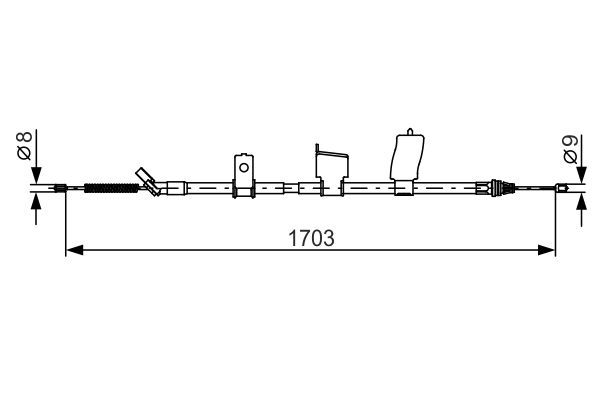 Cable Pull, parking brake BOSCH 1 987 482 338