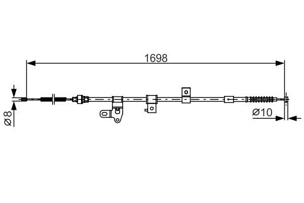 Trosas, stovėjimo stabdys BOSCH 1 987 482 346