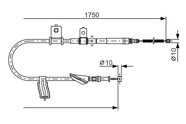 Cable Pull, parking brake BOSCH 1 987 482 352