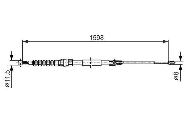 Trosas, stovėjimo stabdys BOSCH 1 987 482 379