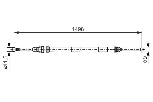 Cable Pull, parking brake BOSCH 1987482387