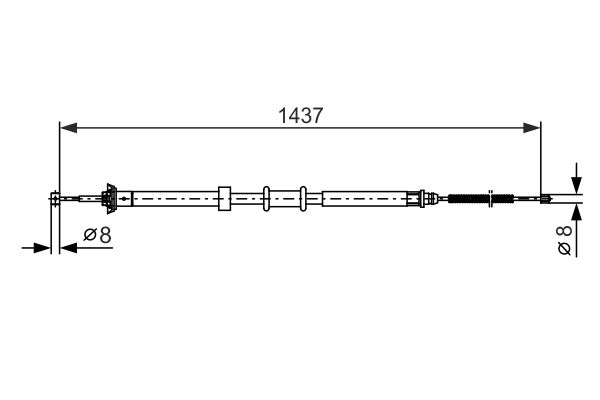 Trosas, stovėjimo stabdys BOSCH 1987482391