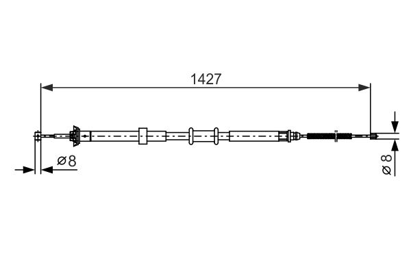 Cable Pull, parking brake BOSCH 1987482392