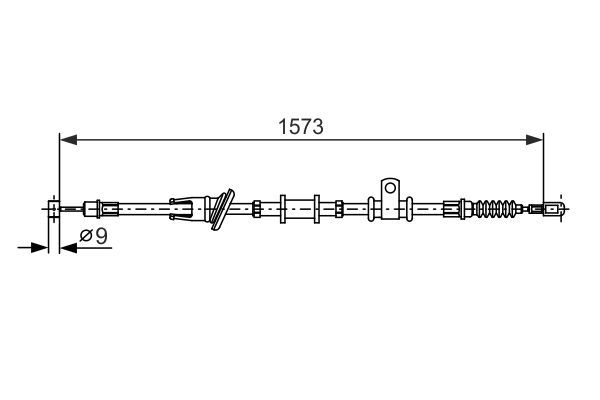 Trosas, stovėjimo stabdys BOSCH 1 987 482 399