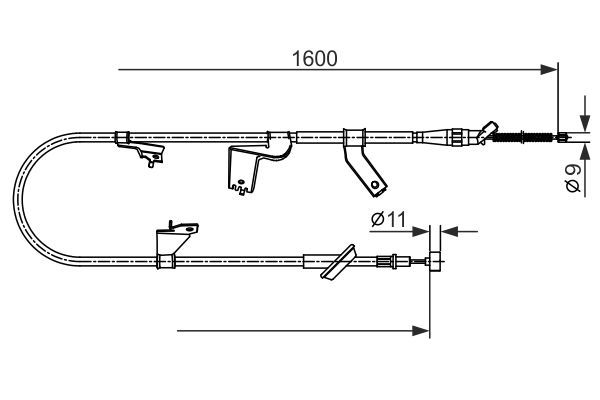 Cable Pull, parking brake BOSCH 1 987 482 428