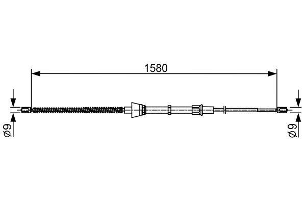 Trosas, stovėjimo stabdys BOSCH 1 987 482 446