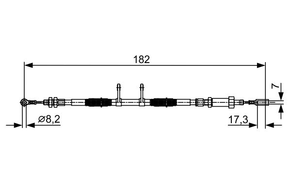 Cable Pull, parking brake BOSCH 1 987 482 450