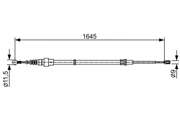 Trosas, stovėjimo stabdys BOSCH 1 987 482 451