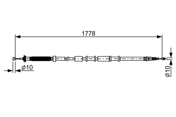 Cable Pull, parking brake BOSCH 1 987 482 509