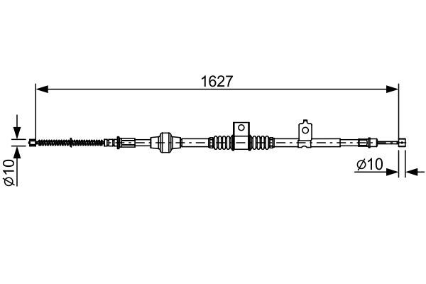 Cable Pull, parking brake BOSCH 1 987 482 518