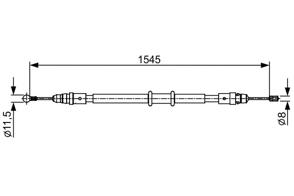 Тросовий привод, стоянкове гальмо BOSCH 1 987 482 551