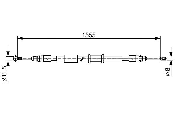 Trosas, stovėjimo stabdys BOSCH 1 987 482 552